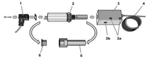 Схема монтажа Датчика ZHM100